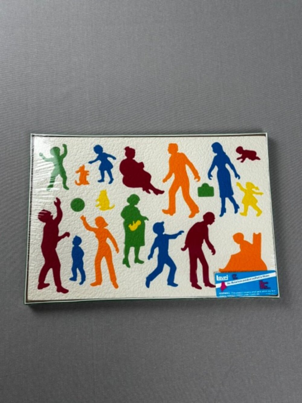 Vtg Lauri Familiar People 2250 Crepe Foam Puzzle Kids Multicolor Silhouettes USA